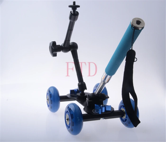 3 в 1 Настольная тележка + 11 дюймов Волшебная рукоятка ручной монопод DSLR Rig камера