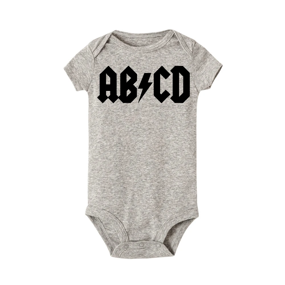 ABCD/Забавный комбинезон для новорожденных с изображением рок; одежда для маленьких мальчиков и девочек; Детский комбинезон; одежда для первого дня рождения; цельнокроеное боди для мальчиков