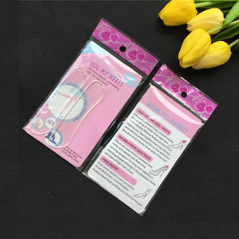 Невидимые гелевая обувь-кружевная паста толще анти-ношение Нескользящие