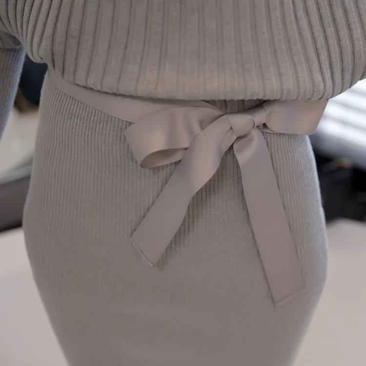 2016 осенний пуловер средней длины платье-свитер с рукавами летучая мышь базовое