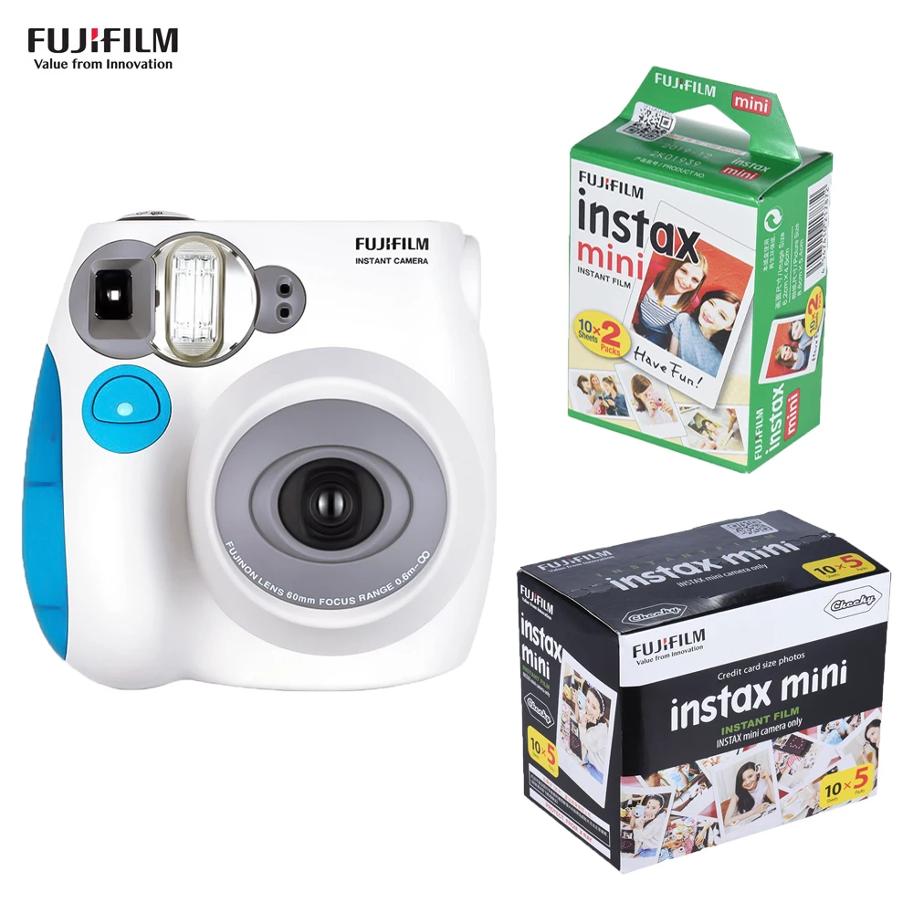 Fujifilm Instax камера Mini7s мгновенная камера пленка камера+ 20 50 листов Fujifilm Instax Mini пленка mini 8 mini 9 Mini7s пленка подарок