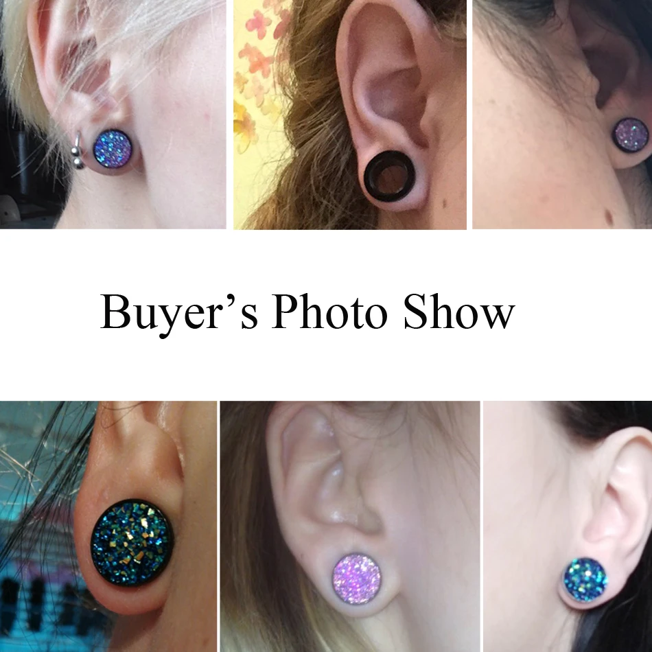 2 шт./Лот туннельная пробка для ушей со стальным драгоценным камнем винт пирсинга