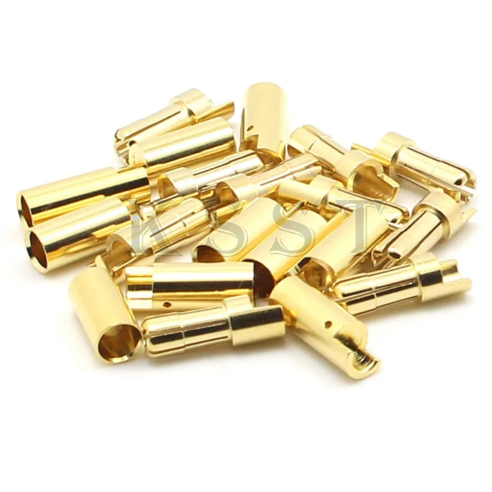 GC5510 10 пар 5 мм медная пуля Банановый штекер Разъемы + гнездо для RC двигатель ESC