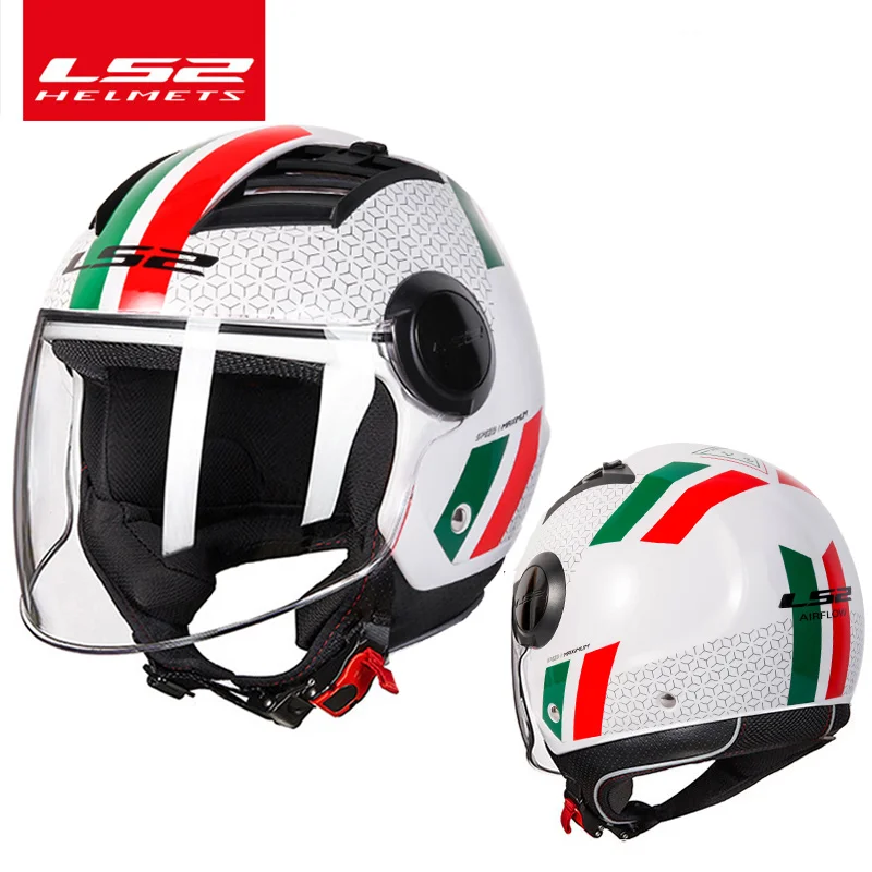 

Мотоциклетный шлем LS2 с воздушным потоком, шлем с открытым лицом для летнего самоката, полулицевой шлем для мотоцикла, шлем LS2 OF562 шлемы vespa, 3/4