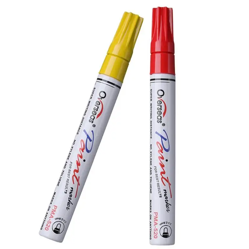 7Colors Universal Waterproof Permanent Paint Marker Pen Car Tyre Auto Tire Tread Rubber Painting Marker Graffiti Oily Marker Pen