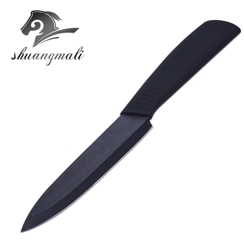 ceramic knife Нож шеф-повара 5 дюймов керамические ножи для чистки овощей бытовой черный Цирконий Кухонный нож инструмент ABS Ручка защитный чехол - Цвет: ceramic knife