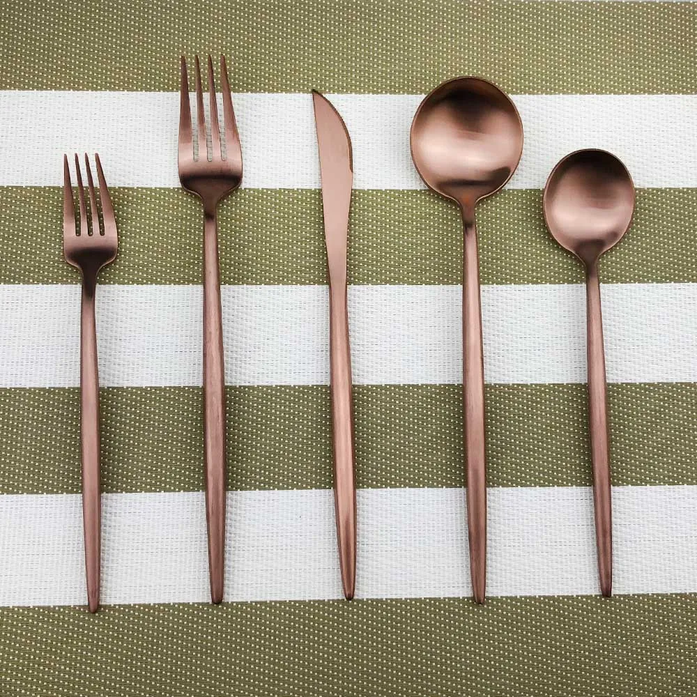 Новинка столовое серебро Изысканная матовая 18/10 нержавеющая сталь столовая