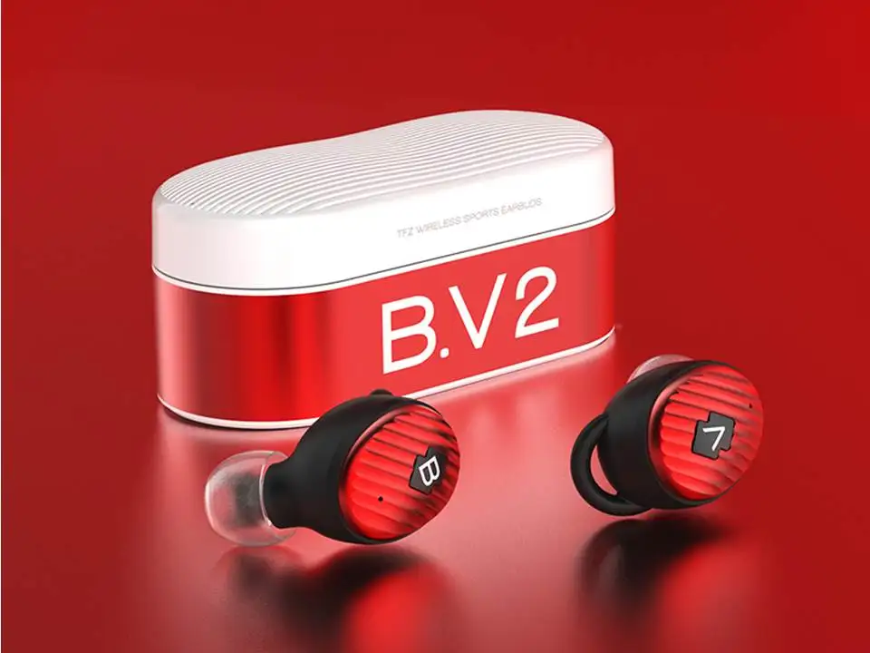 Red TFZ B. V2 6 мм Динамический драйвер Ture Беспроводные Bluetooth 5,0 HiFi высококачественные наушники-вкладыши - Цвет: Red