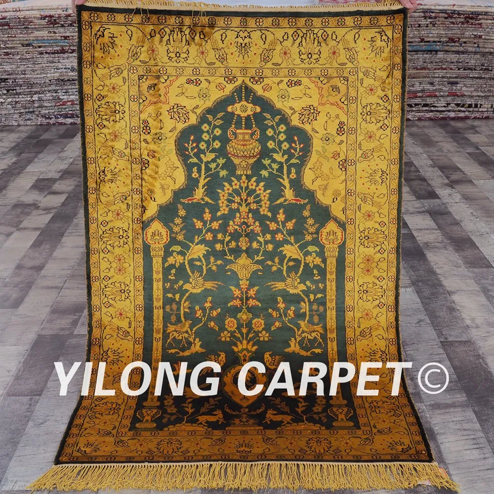 YILONG 2 5 'x 4' ручной персидский ковер Шелковый аутентичный старый кашмирский