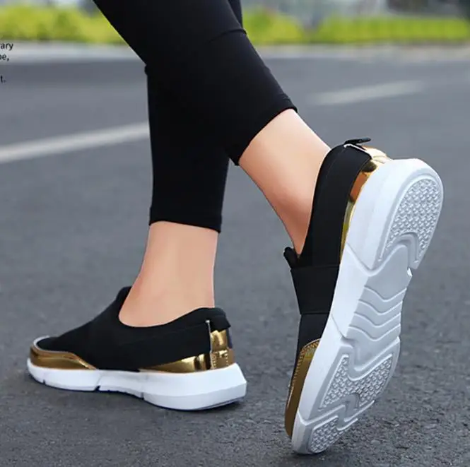 Spring Autumn Women Slip On Loafers Ladies Casual Comfortable Flats Female Breathable Stretch Cloth Shoes Fashion Zapatillas | Обувь