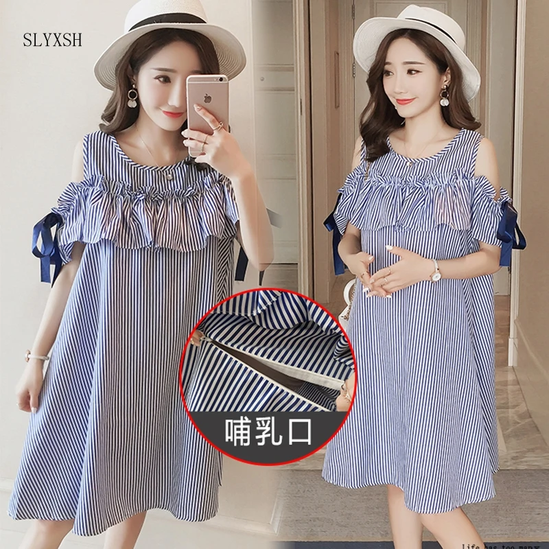 Летние платья для грудного вскармливания беременных платье с рукавом бантом