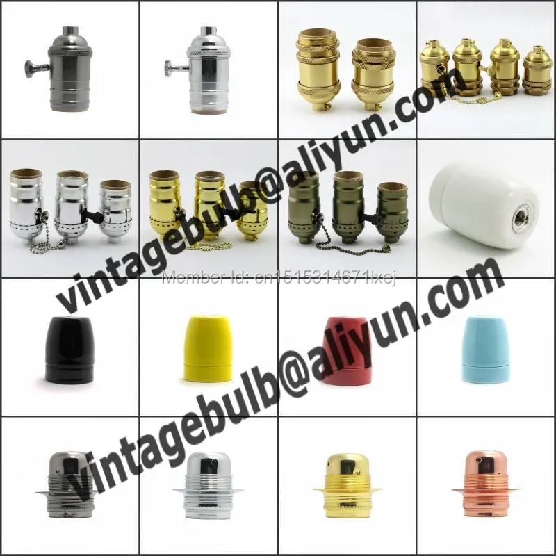 Бесплатная доставка E27 старинный держатель лампы подвесной светильник розетка