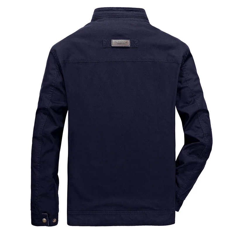 Куртка мужская двухсторонняя ветровка в стиле милитари из чистого хлопка