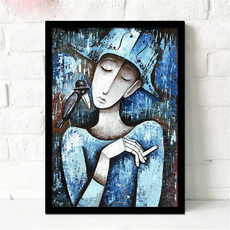 Scandinavian abstract figure Posters Prints sexy smoke lady Canvas Wall Art Painting For Living Room home decor | Дом и сад