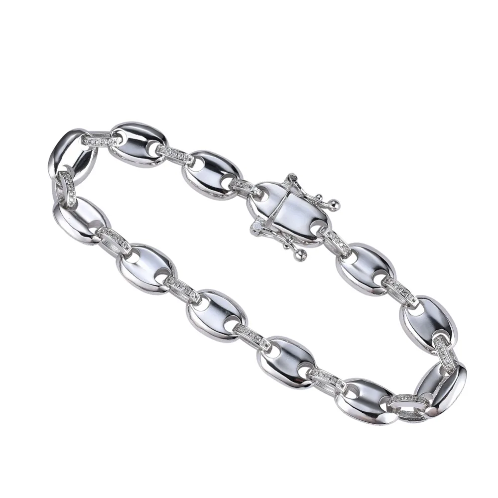 9 мм 7 дюймов 8 дюймов латунь/медь Iced Out циркония браслет Bling цепь браслет для мужчин ювелирные изделия CZ кубинская цепь хип хоп B010