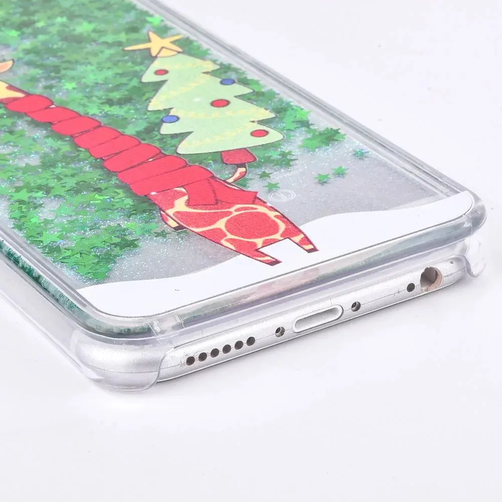 Модные Рождество Санта Клаусом олени дерево роспись Зеленый Блеск Жидкость