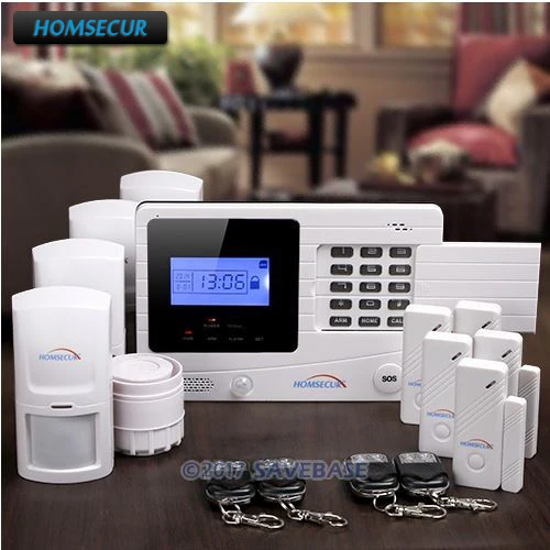 HOMSECUR беспроводный & Проводной GSM домашняя система охранной сигнализации +