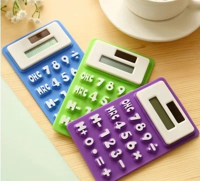 1 шт. портативный мини калькулятор на солнечной батарее|card calculator|portable calculatorspocket