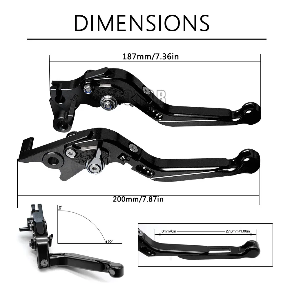 For Yamaha XS250D/XS250E/XS250SE/XS400C/XS400D/XS400SE/XS400 Motorcycle CNC Brake Clutch Levers Adjustable XS 250 400 C E SE D | Автомобили