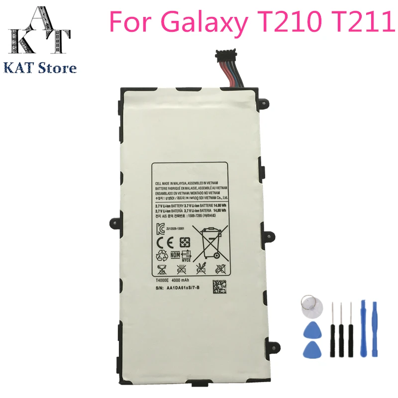 Аккумулятор T4000E для планшета Samsung GALAXY Tab 3 4000 T210 T211 T2105 T217a 7 0 мАч|Аккумуляторы