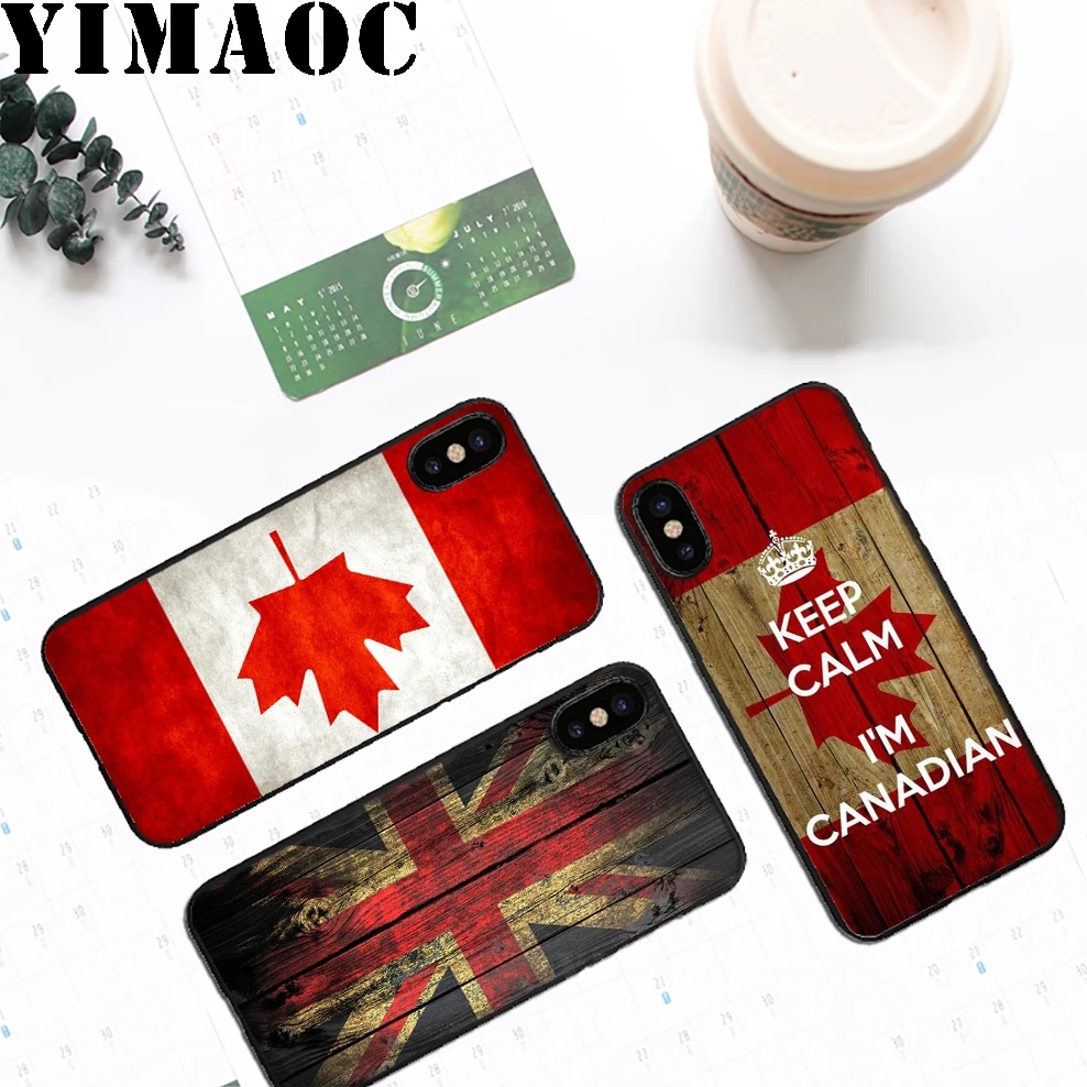 YIMAOC London Brazil Canada Flag Soft Silicone Case for iPhone 11 Pro Xr Xs Max X or 10 8 7 6 6S Plus 5 5S SE |