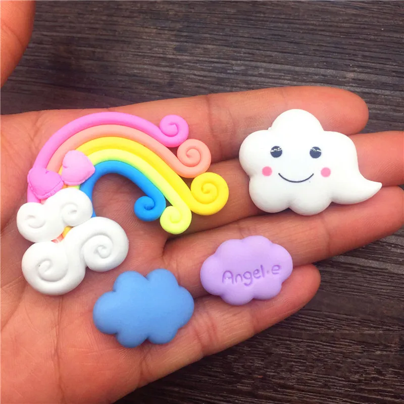Милый мультфильм Радуга облако воздушный шар магниты для холодильника стикер