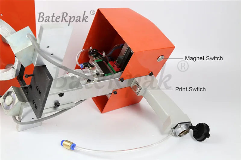 PMK-G01 BateRpak портативный вин номер маркировочная машина, кислород, азот, углекислый газ стальной Воздушный бак номер партии принтер, 80*40 мм