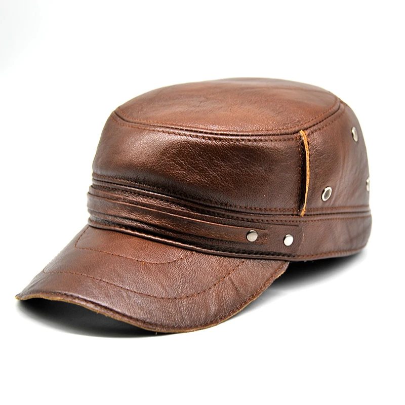Gorras haisuнатуральная Кожа Козырьки Кепка высокого качества Мужская настоящая взрослая одноцветная Регулируемая Кепка s с 3 цветами Cs12