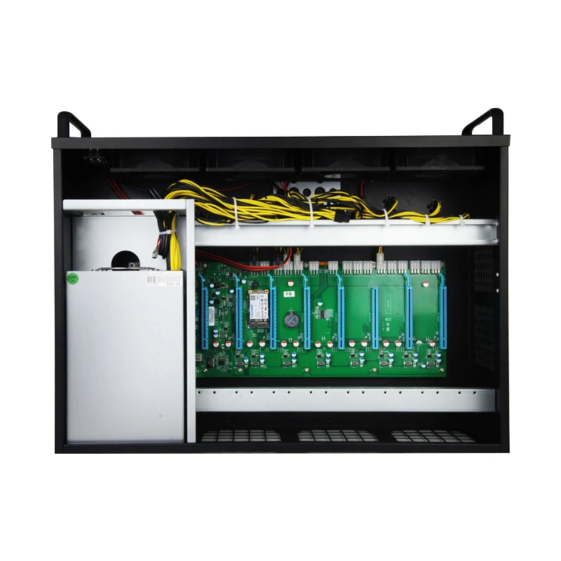 

Mining host mainboard chasis 8 card DIP miner machine mainboard 8card 580 Mining Riser Card 1 to 8 miner machine Barebone System