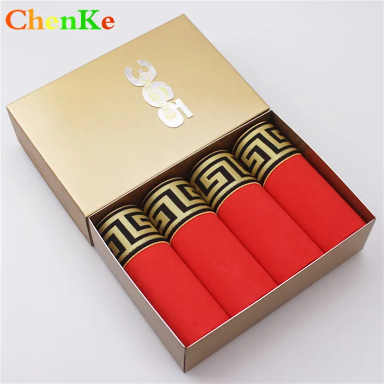 four pcs 015 no box ChenKe,, мужские хлопковые боксеры, шорты для мужчин, расширяющийся золотой пояс, хитовое нижнее белье, Брендовые мужские боксеры, мужские трусы, 7 цветов - Цвет: four pcs 015 no box