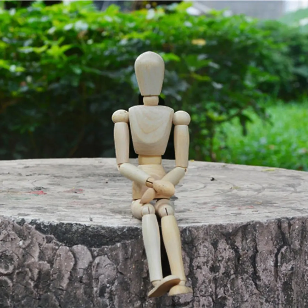 Деревянный человек совместное кукольный модель креативное домашнее украшение