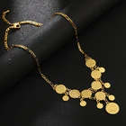 Арабская Античная цепочка из монет, ожерелье для женщин золотого цвета, украшения для монет Ближнего Востока, свадьбы, подарок на вечеринку