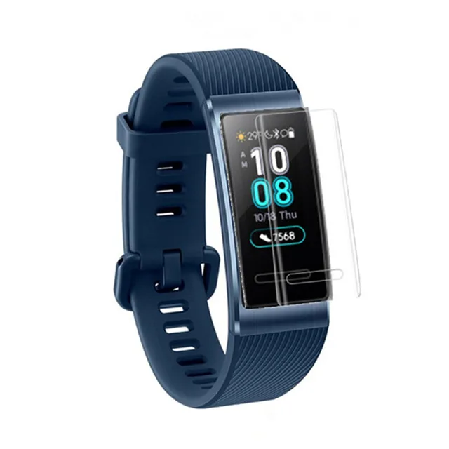 Film 2pcs Для huawei Band 3/3pro умный браслет Цветной силиконовый ремешок цветной экран фитнес-трекер сменный ремешок для huawei - Цвет ремешка: Film 2pcs