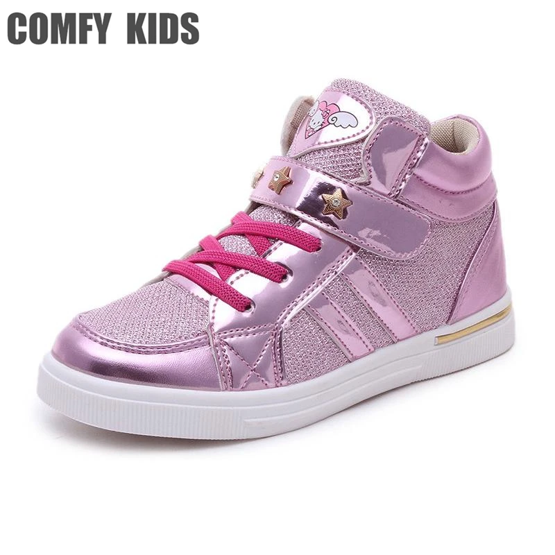 Модные Повседневные детские кроссовки для девочек Размер 27-36 удобные спортивные