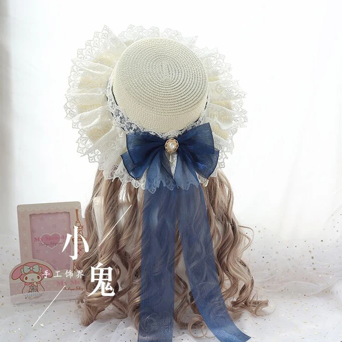 Kawaii Princess Mori Girl летние соломенные шляпы для женщин пляжная шляпа от солнца