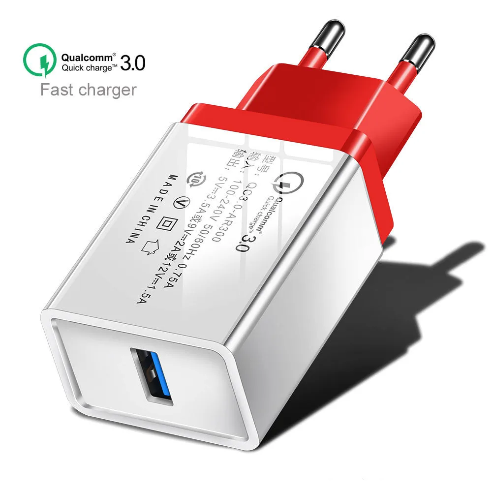 USB зарядное устройство Quick Charge 3 0 2 дорожное сетевое быстрое для iPhone XR Samsung S8