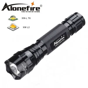 Тактический светодиодный фонарик AloneFire 501Bs CREE XML T6 L2, точечный светильник, фонарь для кемпинга, охоты, лампа с аккумулятором 18650