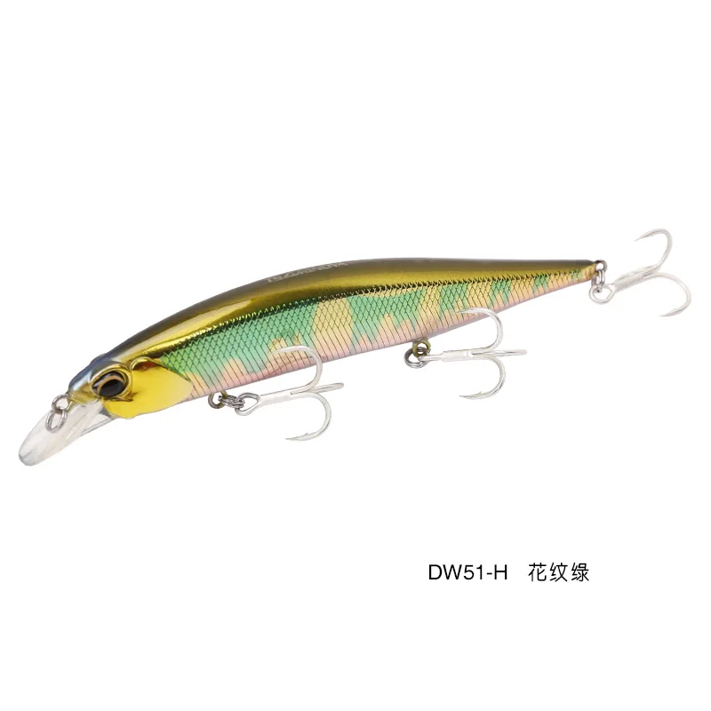 H TSURINOYA Minnow рыболовные приманки, 1 шт., 19,5 г, 120 мм, глубина 1,5 м, подвесная приманка, плавающая приманка, воблеры, тяжелая приманка для морского окуня - Цвет: H