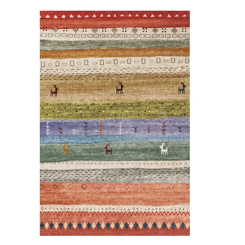 

National Style Colorful Modern Soft Large Carpets For Living Room Bedroom Rugs Home Carpet Floor Door Delicate Fashion Area Rug