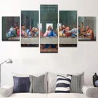 HD Печатный холст Иисус живопись Wall Art Модульная картина рамки 5 шт. Последний Ужин пейзаж Гостиная украшения картинки