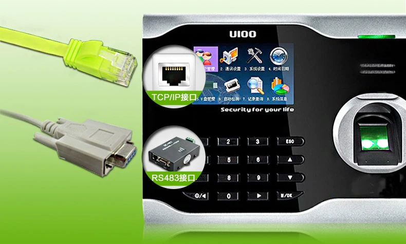 Mutil-language ZK U100 wifi биометрический отпечаток пальца посещаемость времени часы linux система с wifi с ID картой