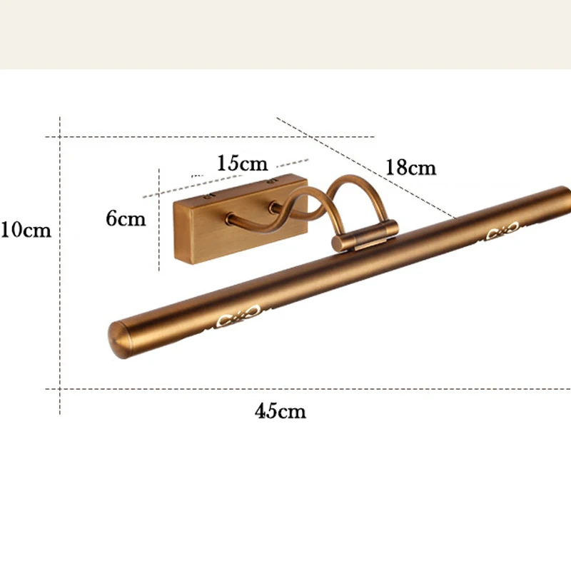 Wecus New Fashion Europe Led Wall Lamp Anti-corrosion Bathroom Mirror Light Bedroom Living Room Picture Lighting
