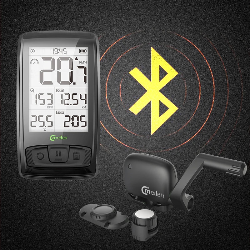 Bike Wireless 2.5 inch Computer Bluetooth BT4.0 bicycle Speedometer with Speed + cadence data support Heart Rate Monitor|bike computer|wireless