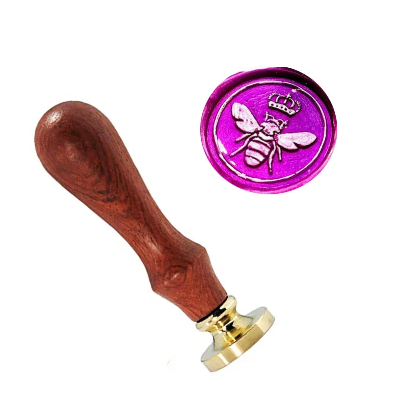 

Милая пчела с королевой насекомых воск печать Упаковка подарков поздравительная открытка любовь письмо вечерние приглашения