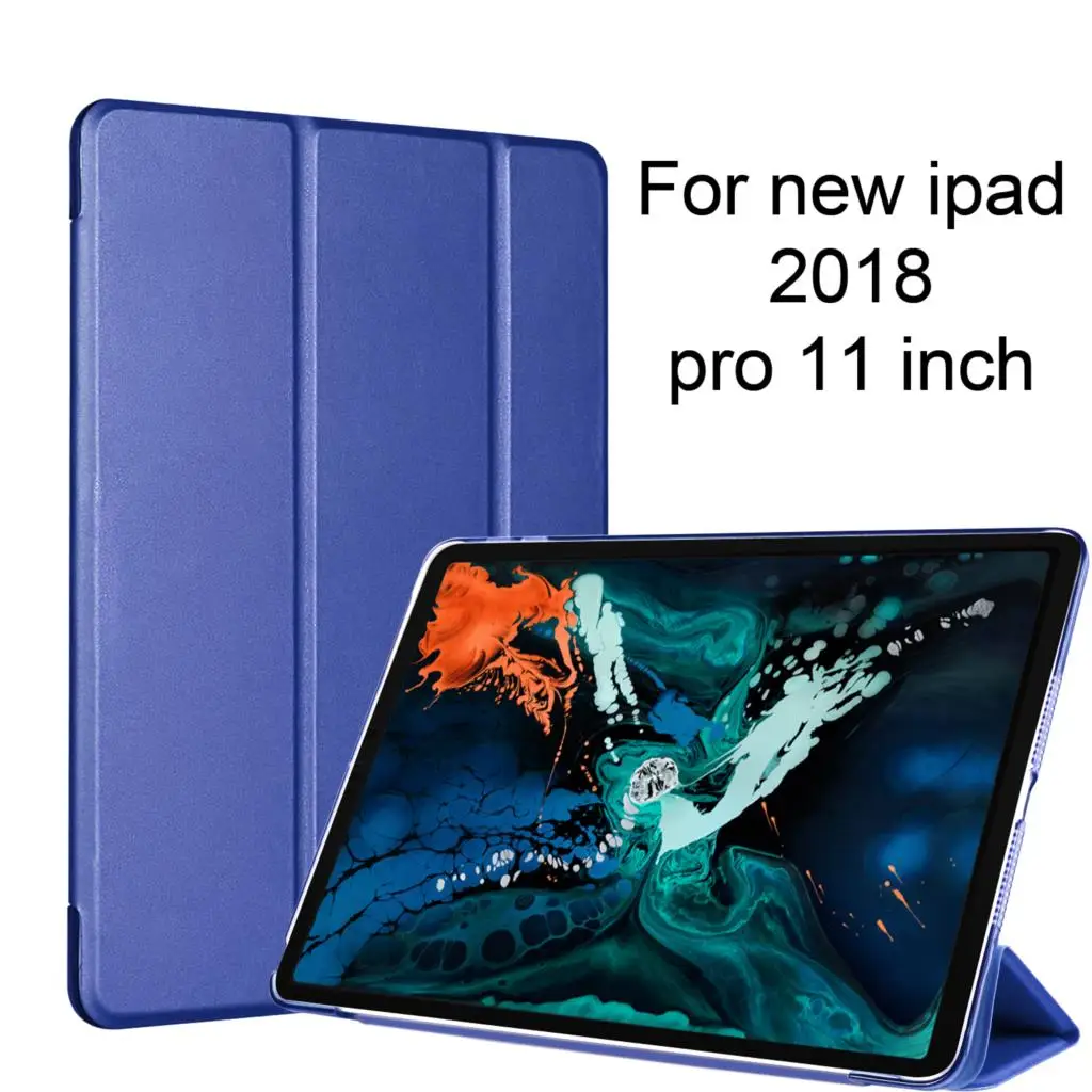 Новый чехол для iPad Pro 11 &quot2018 из искусственной кожи прозрачный ПК ультра тонкий