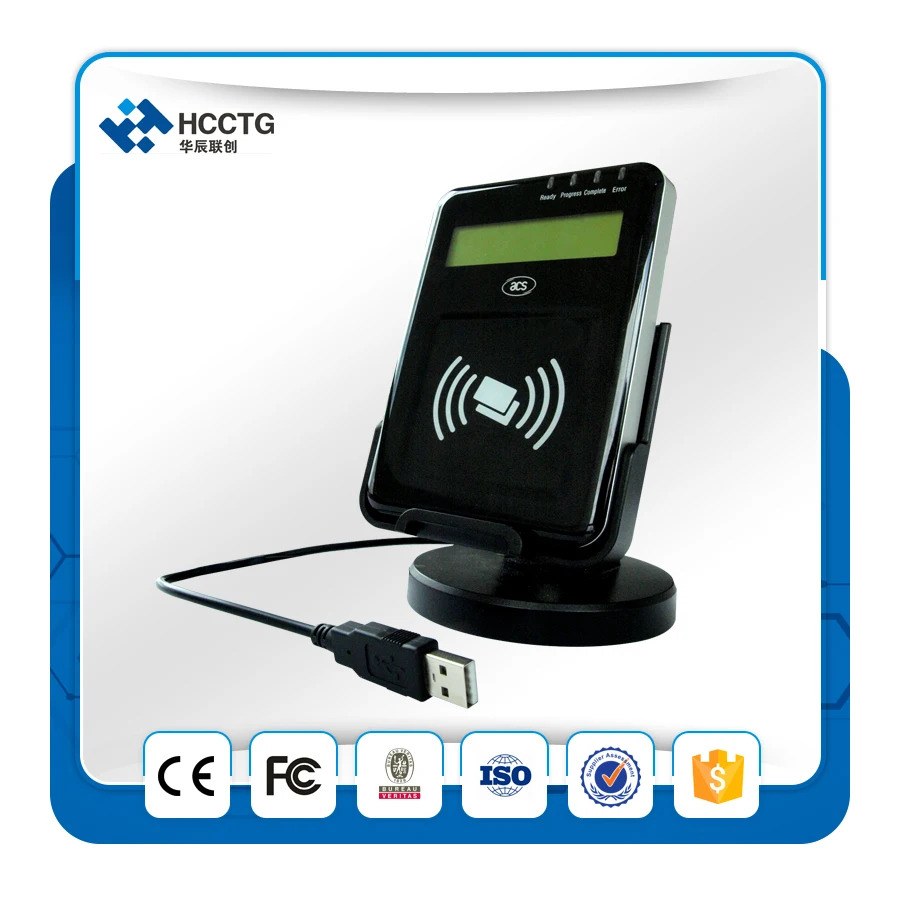 

Promotion 13.56MHZ PC-Linked NFC Contactless Reader Writer ACR1222L Support ISO14443 A B Card with sdk kit+2PCS cards