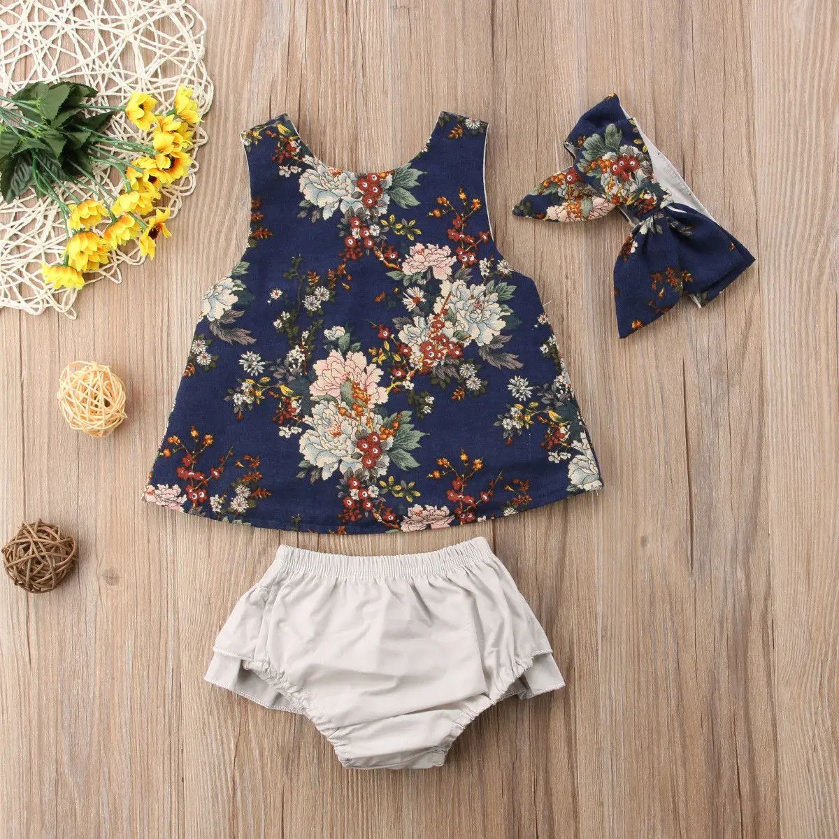 2018 Модный комплект одежды для новорожденных младенцев маленьких девочек