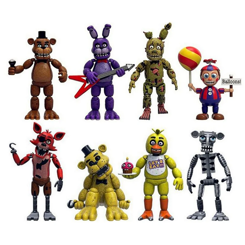 Five Nights at Freddy's Toys 8 видов стилей Бонни Чика цыпленка Фокси оголенные эндоскелет