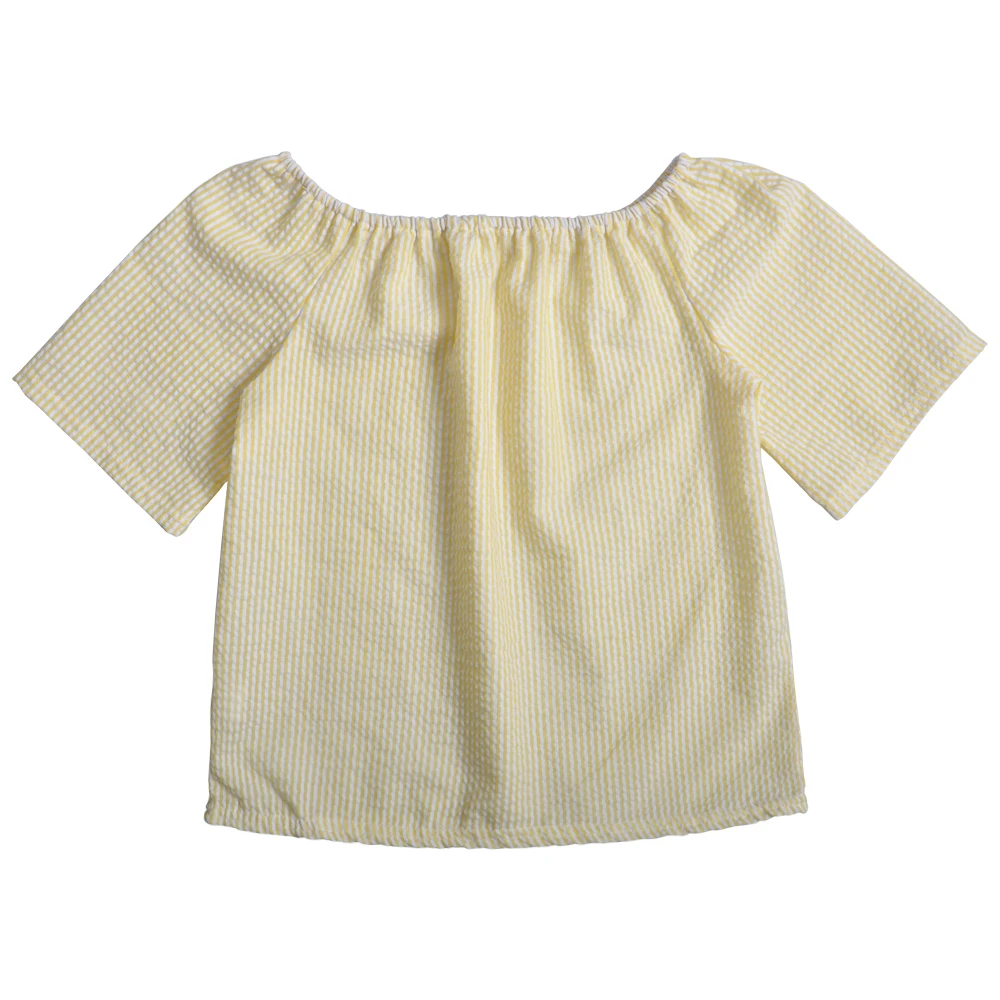 Baby Girls Boutique outfit Kids Yellow Summer set Seersucker CONICE NINI Girl Clothes Outfit | Детская одежда и обувь