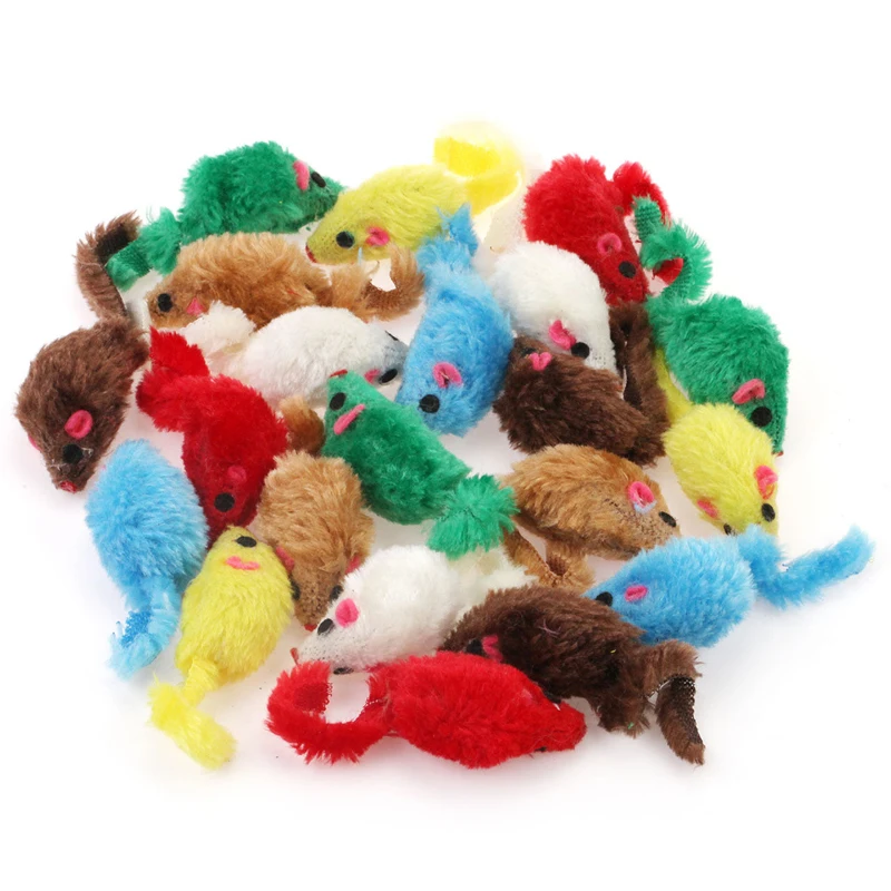 24 шт./пакет кошка котенок пушистая игрушка мыши погремушка Мышь кошачья мята